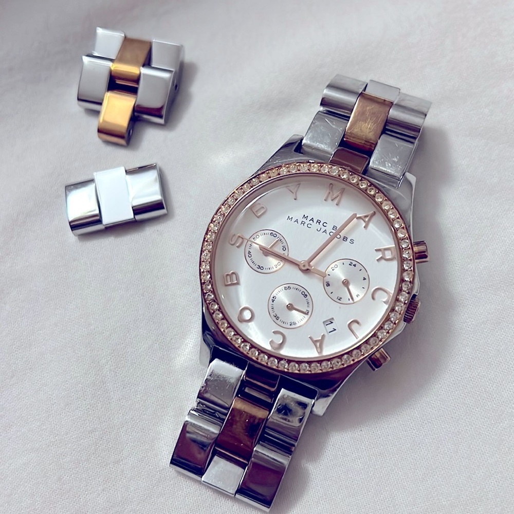 Marc Jacobs rose gold stainless steel watch